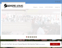Tablet Screenshot of coyotearmsdefense.com